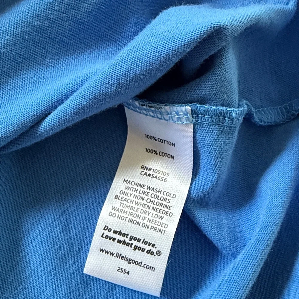 Life Is Good‎ Blue Waves Short Sleeve Tee Shirt Medium